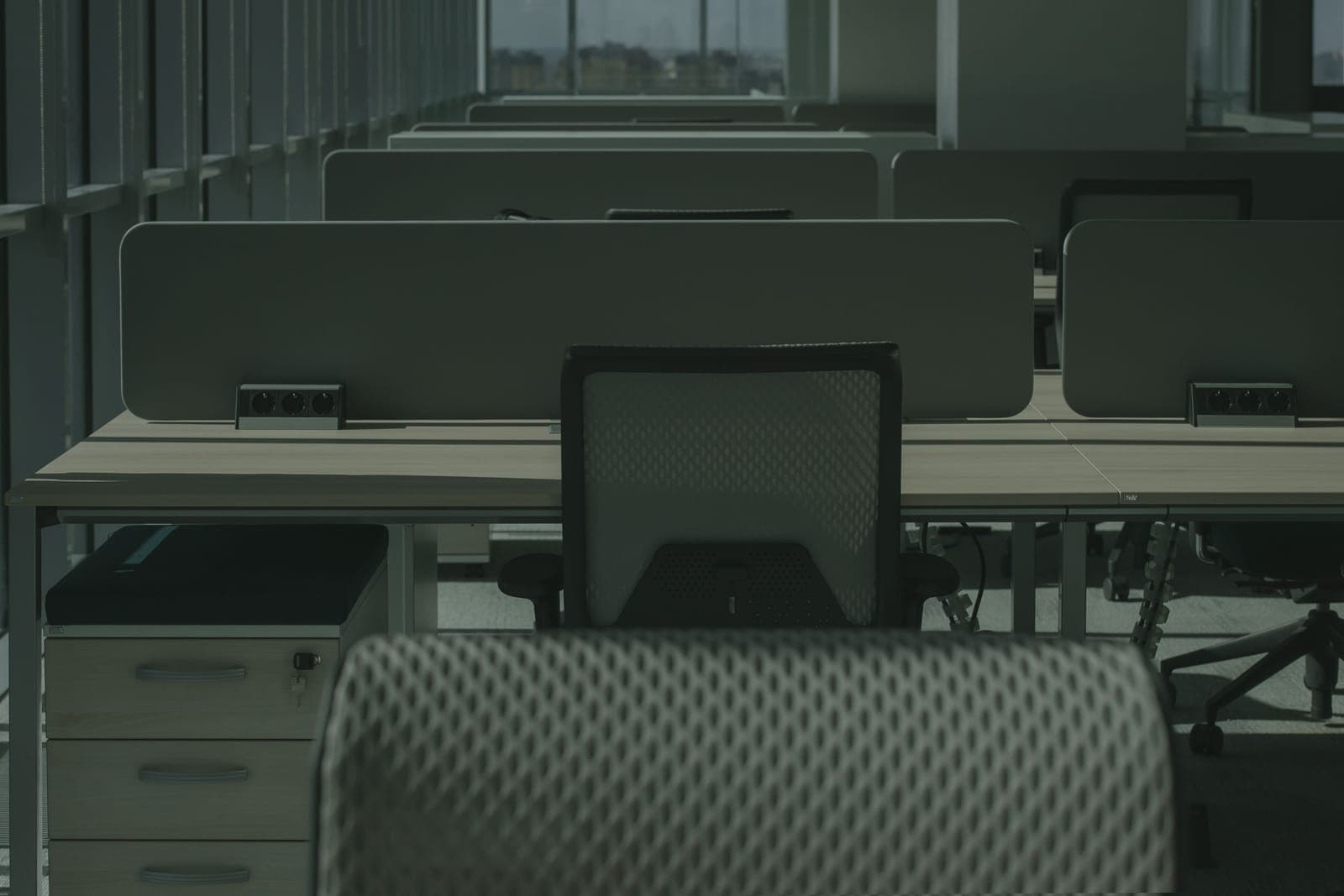 A mid-priced office chair at a home desk